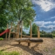 Spielplatz bei Heumanns Blockhäuser am Wald in der Fränkischen Schweiz